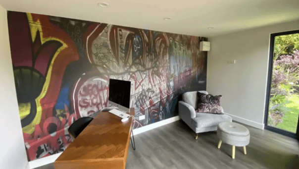 Home Office Large Graphic Wall Wrap Case Study 